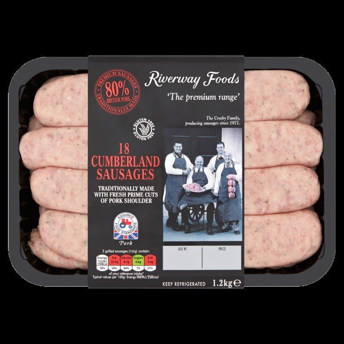 Riverway Foods Cumberland Pork Sausages Kg Costc