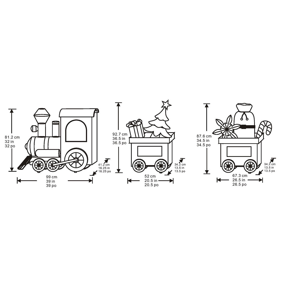 Buy 3 Piece Train Dimensions Image at Costco.co.uk