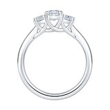 1.20ctw Emerald Cut Diamond 3 Stone Ring, Platinum