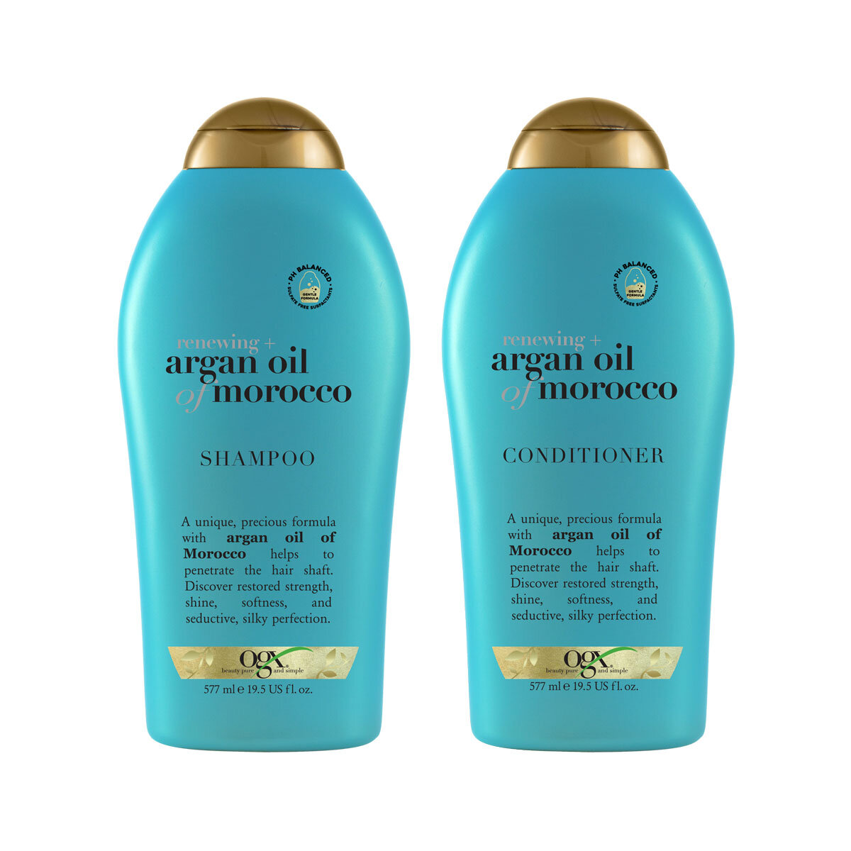 OGX Argan Oil of Morocco Shampoo & Conditioner, 2 x 577ml