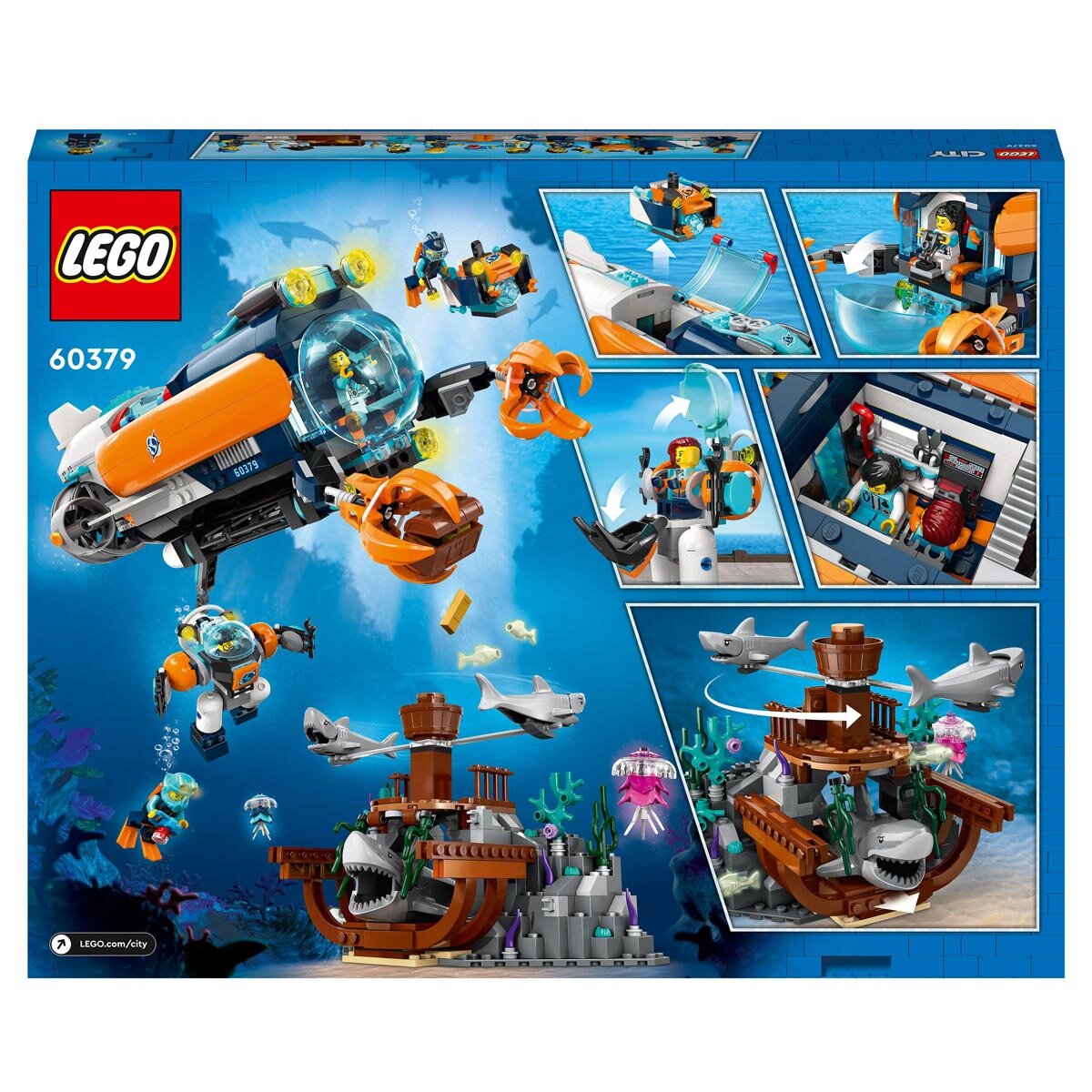 Buy LEGO CIty Deep-Sea Explorer Submarine Back of Box Image at Costco.co.uk