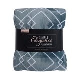 Life Comfort Printed Plush Throw in Teal, 152 x 177 cm