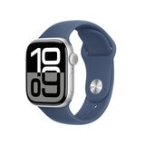 Buy Apple Watch Series 10 + Cellular, 42mm Silver Aluminium Case with Denim Sport Band M/L, MWX43QA/A at costco.co.uk