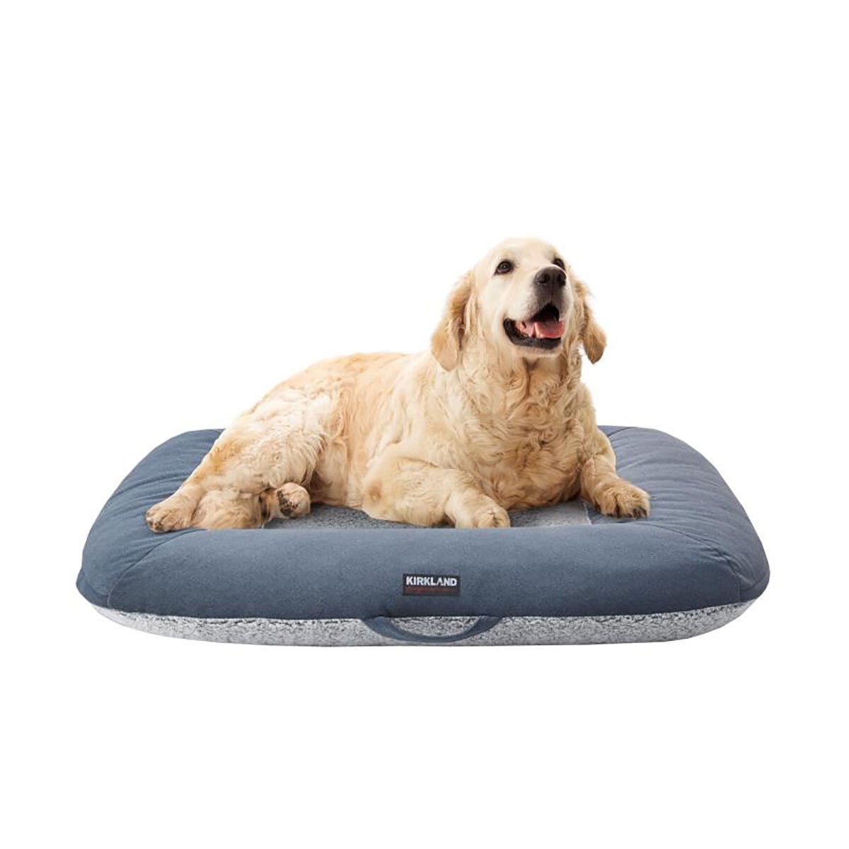 Kirkland Signature Square Plush Tufted Napper Dog Bed, 40" x 40" 101.6cm x 101.6cm in Blue