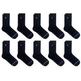 Penguin Ladies Crew Sock Black 10 Pack