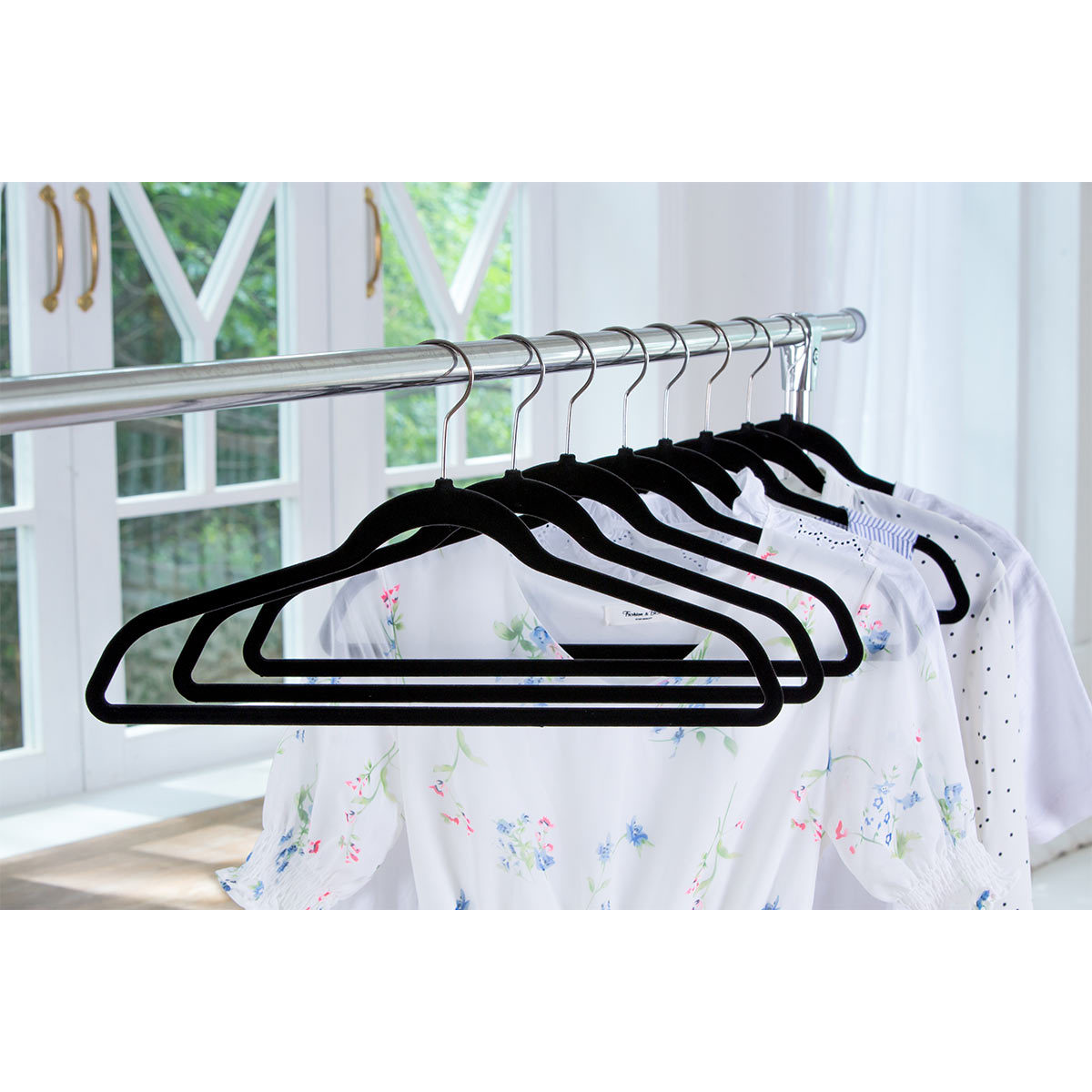 How to stop clothes from slipping off hangers?