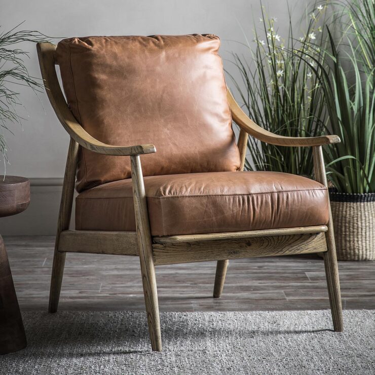 Gallery Ashford Brown Leather Armchair | Costco UK