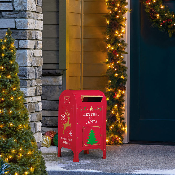 23 Inch (60cm) Letters For Santa North Pole Express Metal Mailbox