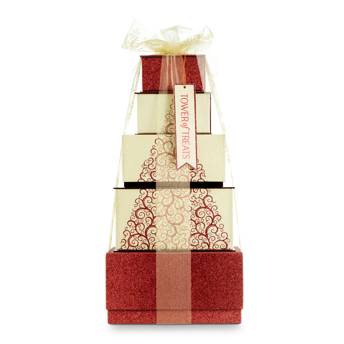 Festive Tower of Treats in Gold Design, 2.2kg