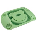 EasyTots EasyMat Mini Divided Suction Weaning Plate in Sage