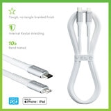 Buy Veld Super Fast in Car Charger USB Port & USB Type C with Super Fast Cable (Type C to Lightning) 1M at Costco.co.uk