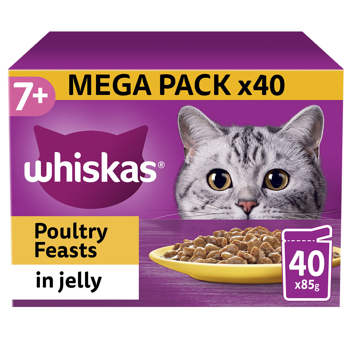 Whiskas Poultry Feast in Jelly Pouches 7 40 x 85g Cost