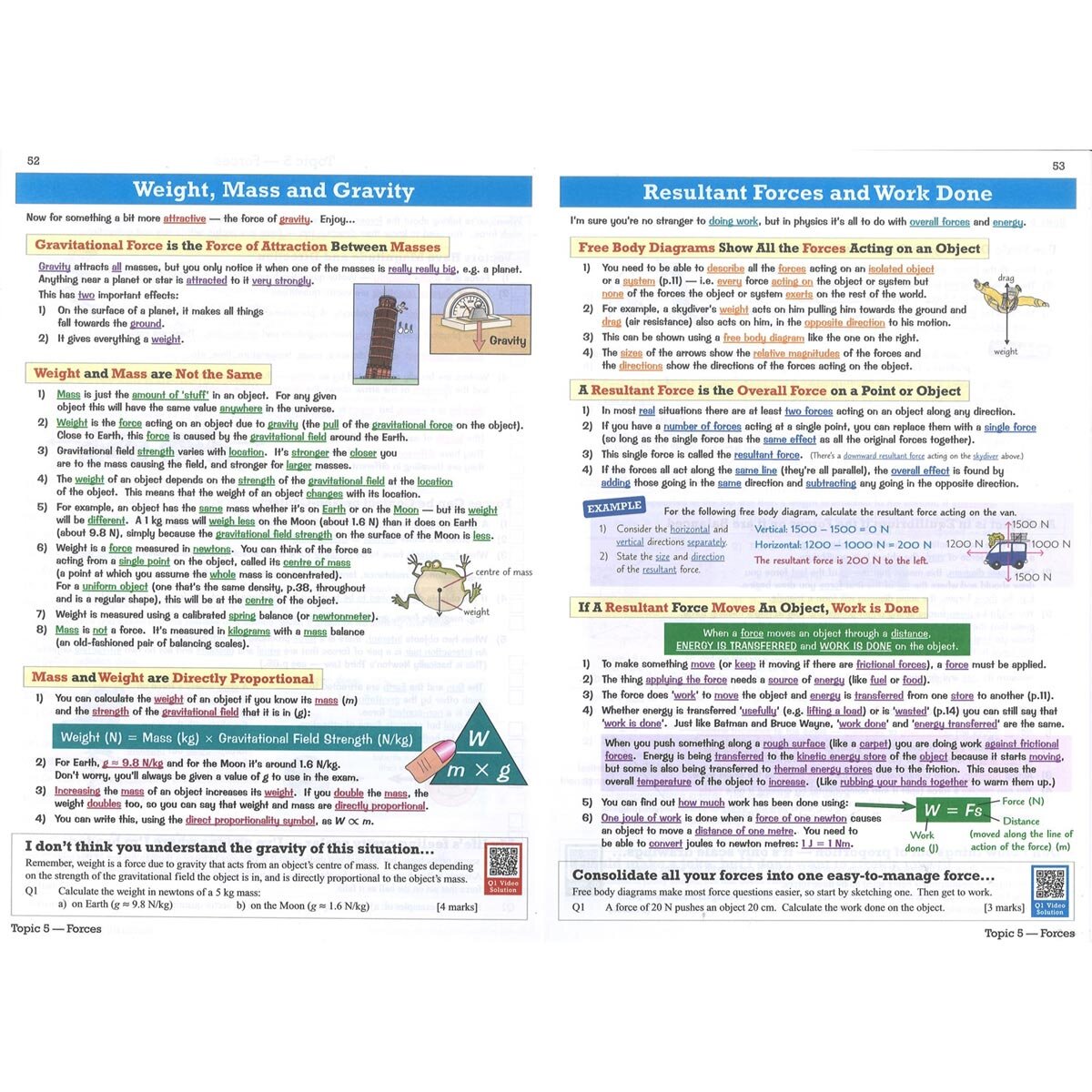 Page Spread CGP GCSE AQA Physics text book