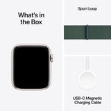 Apple Watch SE GPS + Cellular, 44mm Starlight Aluminium Case with Lake Green Sport Band Loop, MXGV3QA/A