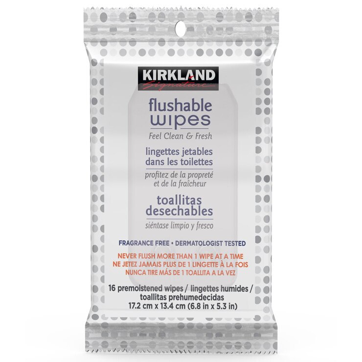 Kirkland Signature Moist Flushable Wipes, 632 Count Costco UK