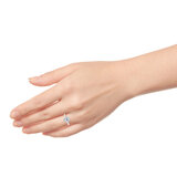 0.76ctw Pear & Round Brilliant Cut Diamond Halo Ring, 18ct White Gold