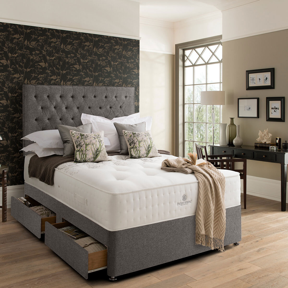 Costco upholstered store bed frame