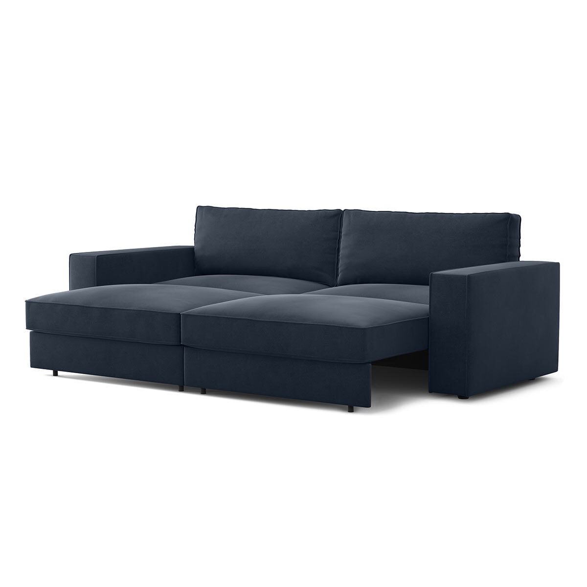 Coddle Infinity Navy Velvet Convertible Sofa Bed