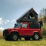 tent Box Cargo with person climbing in