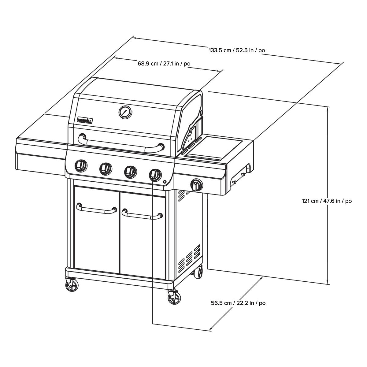 Nexgrill Gourmet Pro 5 Burner Gas Barbecue Grill + Cover