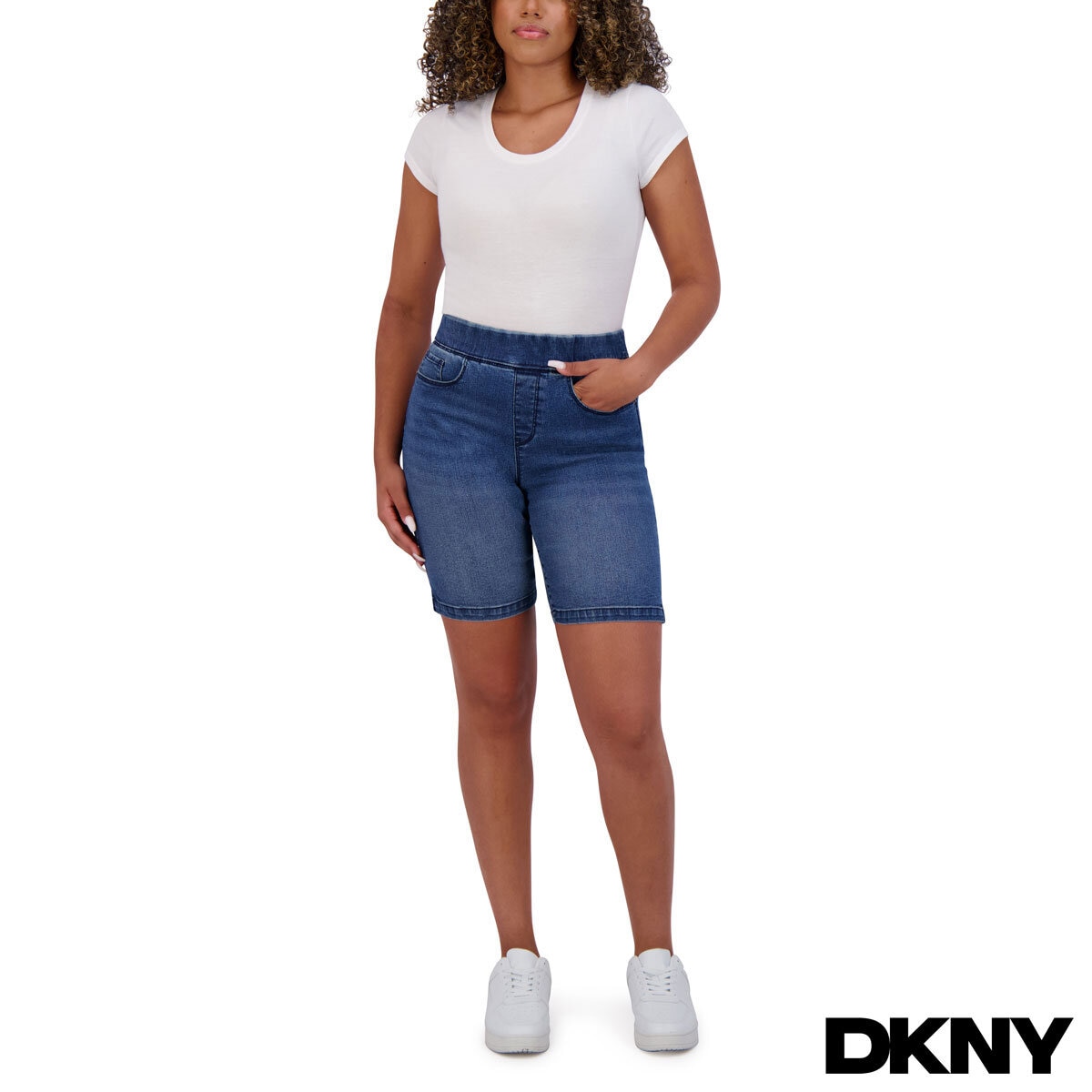 DKNY Ladies Pull On Short in Blue