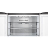 Hisense RQ758N4SASE, Pureflat Multi Door Fridge Freezer, E Rated in Silver