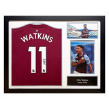 Ollie Watkins Signed Framed Aston Villa Shirt