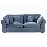 Selsey Blue Fabric 3 Seater Sofa