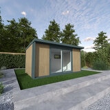 Installed Green Retreats Basebox Plus Garden Room 4.8m x 2.4m