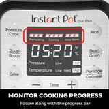 Close up of Instant Pot Duo Plus control panel