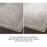 Glitz Silver Border Area Rug, 160 x 220 cm