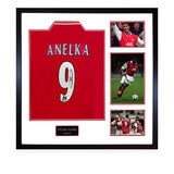 Nicholas Anelka Arsenal Signed Home Framed Shirt, including 3 Photos