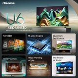 Infographics Hisense 65U6NQTUK 65 Inch Mini-LED 4K Ultra HD Smart TV