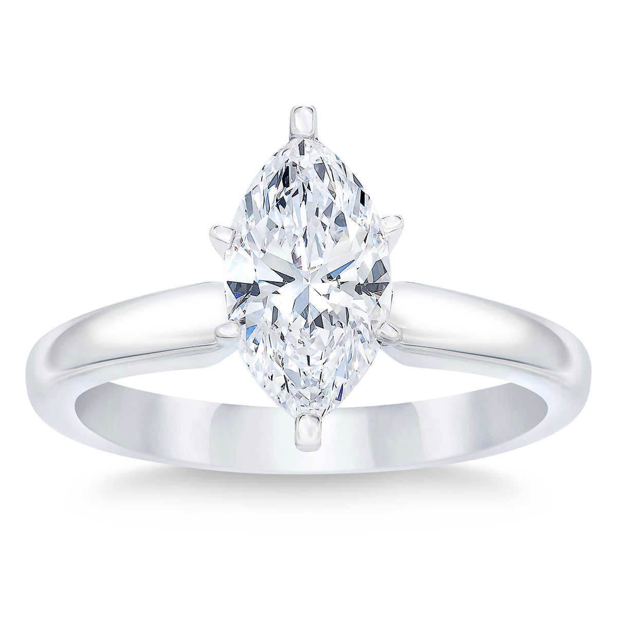 2.02ct Marquise Cut Diamond Solitaire Ring, Platinum | Costco UK