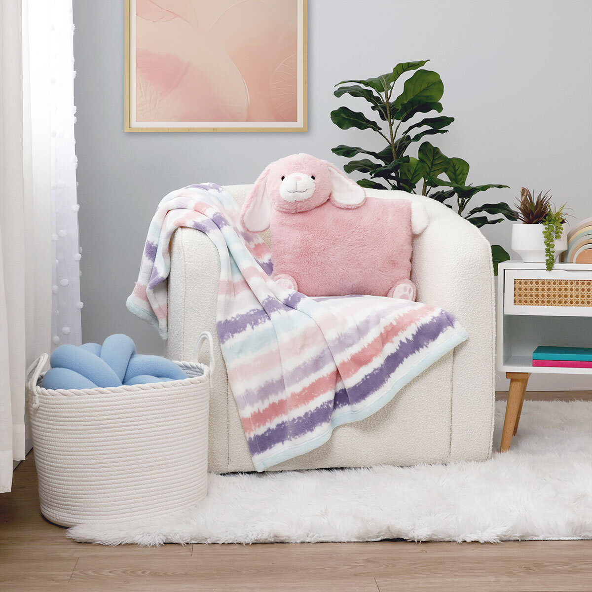 Snuggle Me Too 2 Piece Blanket & Plush Set, Bunny