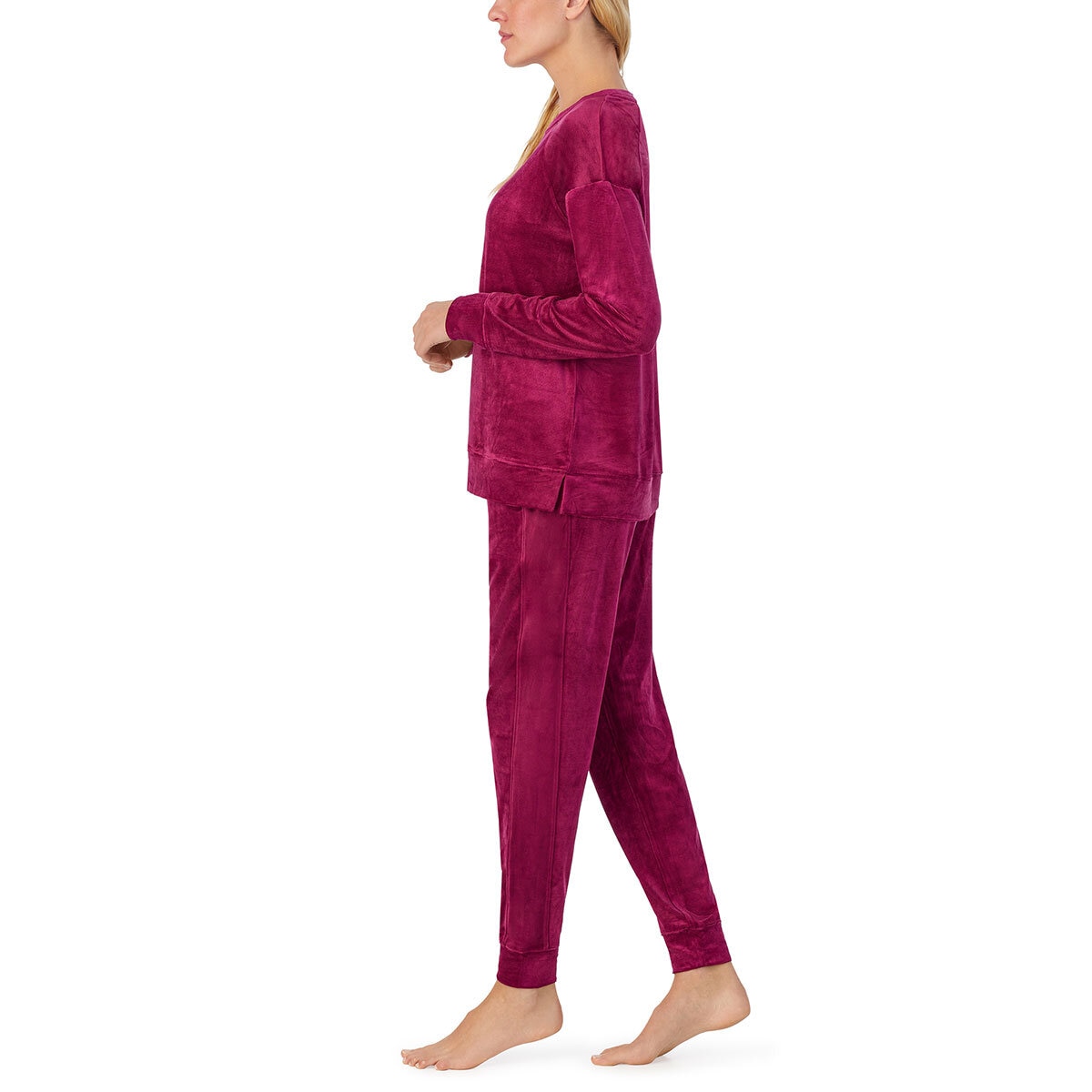 Carole Hochman Ladies Velour Lounge Set in Berry