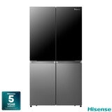 Hisense RQ5X560SFLES, Multi Door Fridge Freezer, E Rated in Stainless Steel