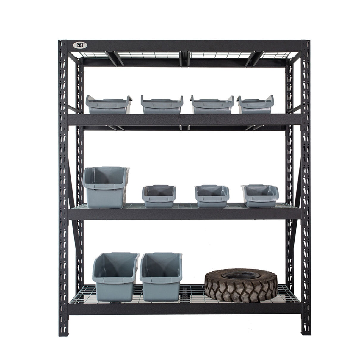 CAT 4 Level Industrial Level Rack in Black