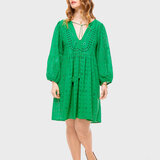 Elle Embroidery Anglaise Cotton 3/4 Sleeve Beach Dress in 3 Colours & 4 Sizes