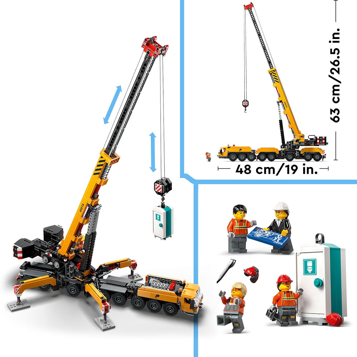 Lego City Yellow Mobile Construction Crane Item Image