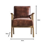 Gallery Neyland Brown Leather Armchair