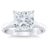 4.48 ctw Princess Cut Diamond Solitaire Ring, Platinum