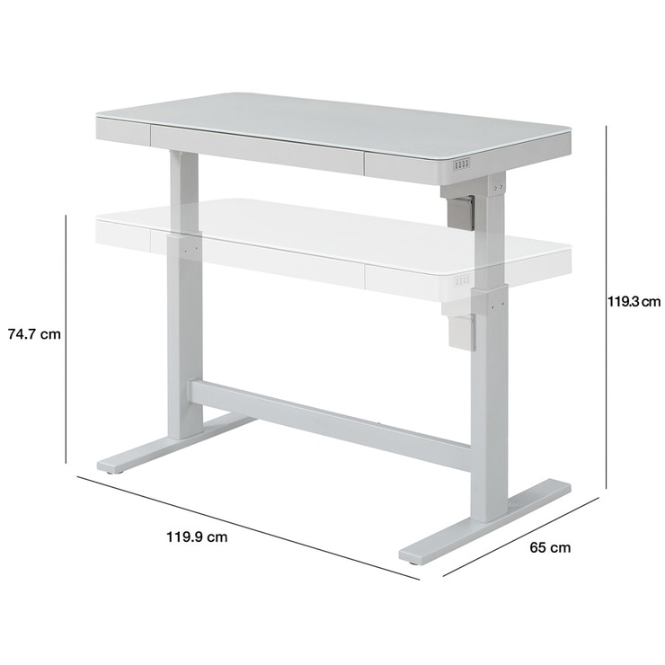 Tresanti Power Adjustable Height White Tech Desk | Costco UK