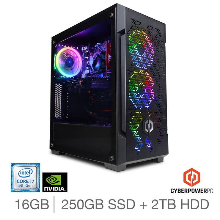 Cyberpower Intel Core i7, 16GB RAM, 250GB SSD + 2TB HDD, NVIDIA GeForce ...