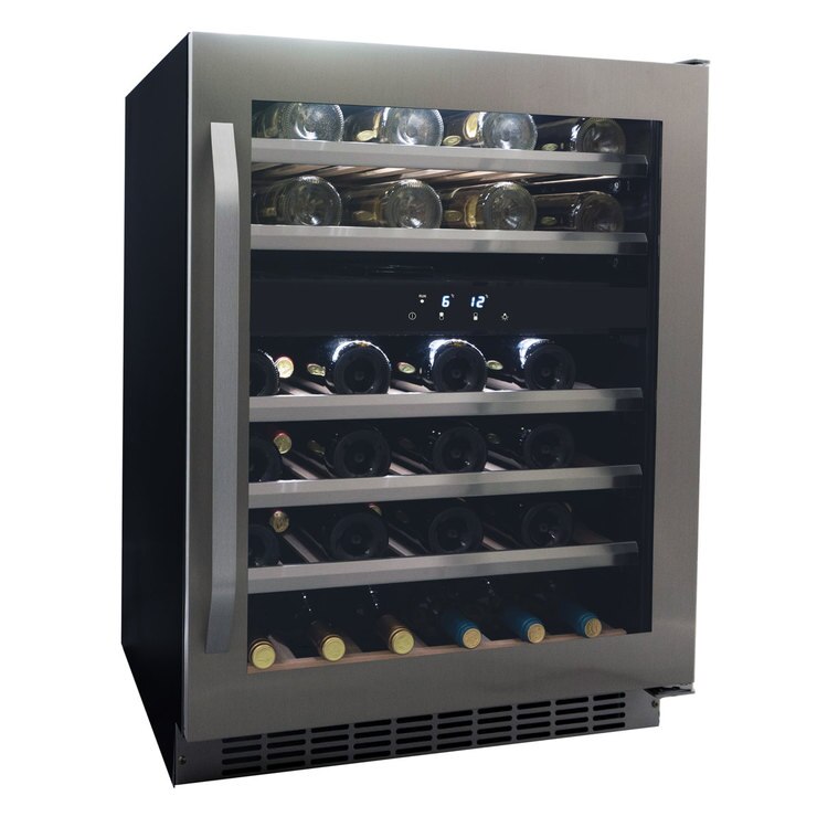 Danby DWC134KD1BSS, 46 Bottle Freestanding, Dual Zone Wine Cooler in ...