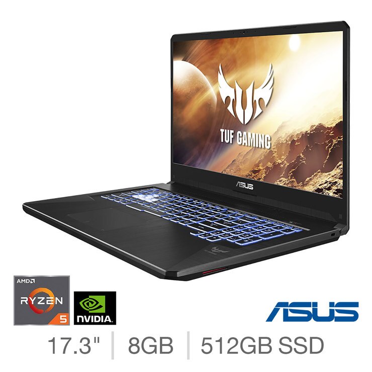 Asus TUF, AMD Ryzen 5, 8GB RAM, 512GB SSD, NVIDIA GeForce GTX 1650, 17. ...