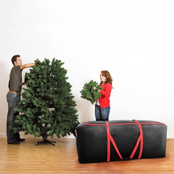 Christmas Tree Storage Bag With Wheels With Heavy Duty Carry Handles