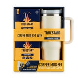 TrueStart Coffee Travel Mug Set with Coffee Bags in Light