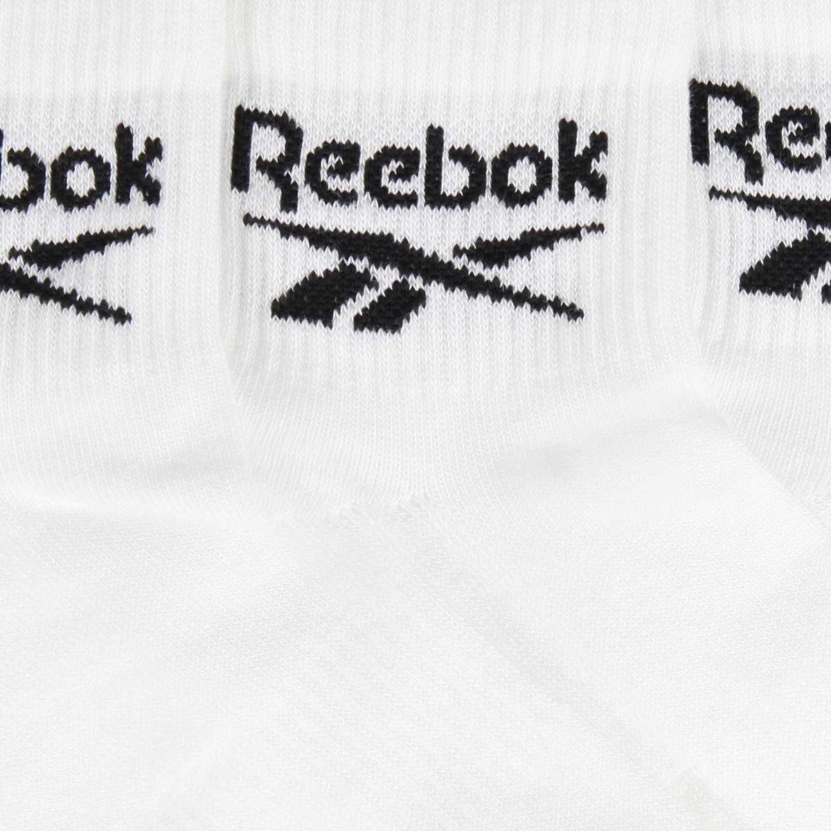 Reebok Unisex Core Ankle Socks 6 Pack in White