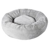 Mighty Paws Oval Faux Fur Pet Bed, 75cm x 24cm, in Grey